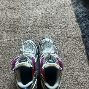 Balenciaga White and Purple Sneakers